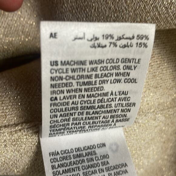 INC metallic leopard print crop sweater women’s M - Picture 11 of 13